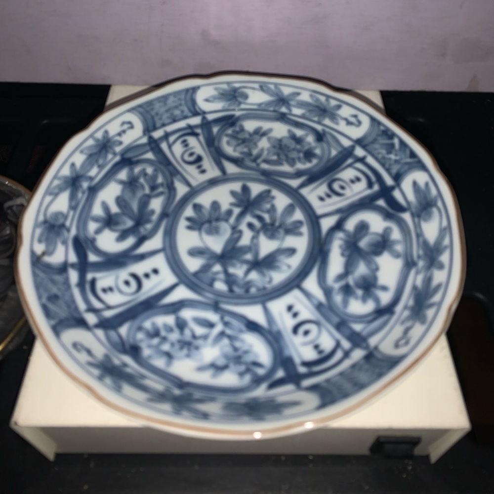 Takahashi Japanese San Francisco Hand Painted Porcelain Shallow Bowl